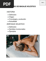 Curso de Masaje Holístico Tema 1