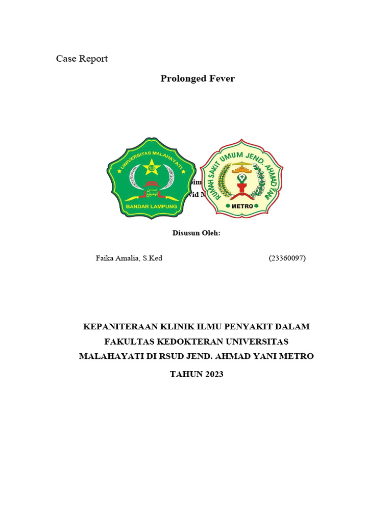 Case Report Faika Amalia (23360097) Ada Tabel | PDF