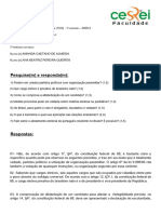 CESREI. Direito Eleitoral. Exercício Dissertativo. 1 Unidade. 2020.2. Prof. Aécio