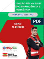 Processo Seletivo Especialização Técnica Urgência e Emergência - Edital 01.2023