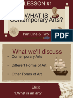 CPAR - Lesson One What Is Contemporary Arts
