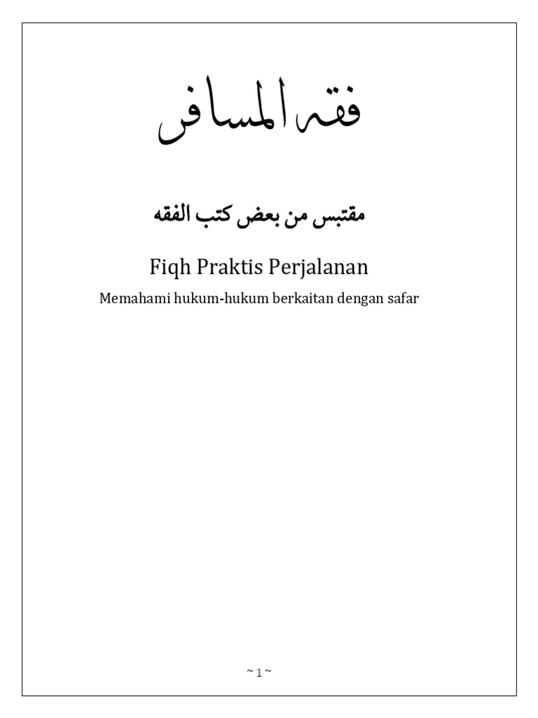 Fiqh Praktis Musafir | PDF