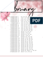 February Free Printable Bible Reading Plan