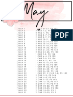 May Free Printable Bible Reading Plan