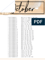 October Free Printable Bible Reading Plan