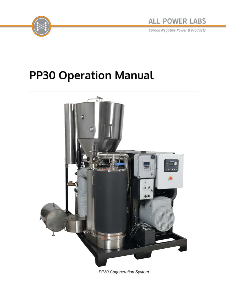 PP30 Cogeneration System Manual | PDF | Leak | Gasification