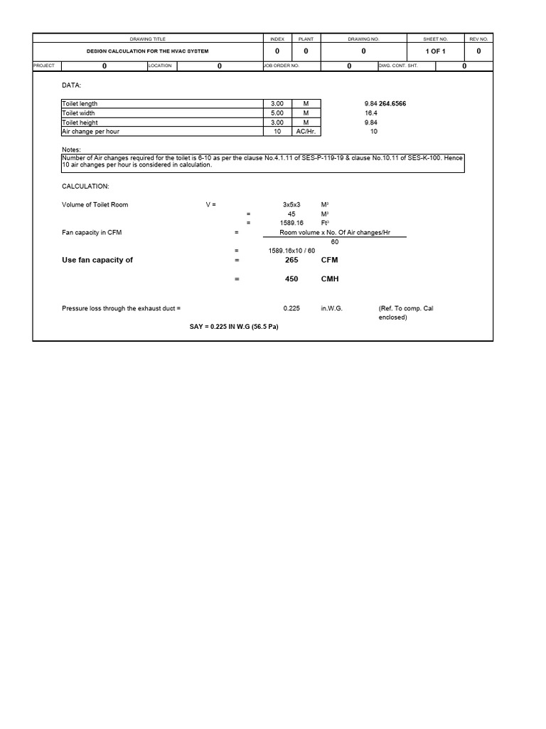 Exhaust Fan Calculator PDF