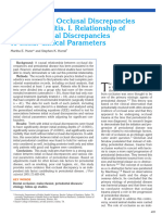 Relationship of Itial Occlusion To Intial Clinical Parameters