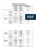 Examination Timetable