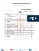 Topic Wise Analysis of Examples and Questions