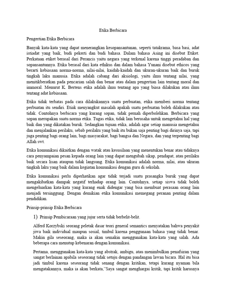 Etika Berbicara Pdf