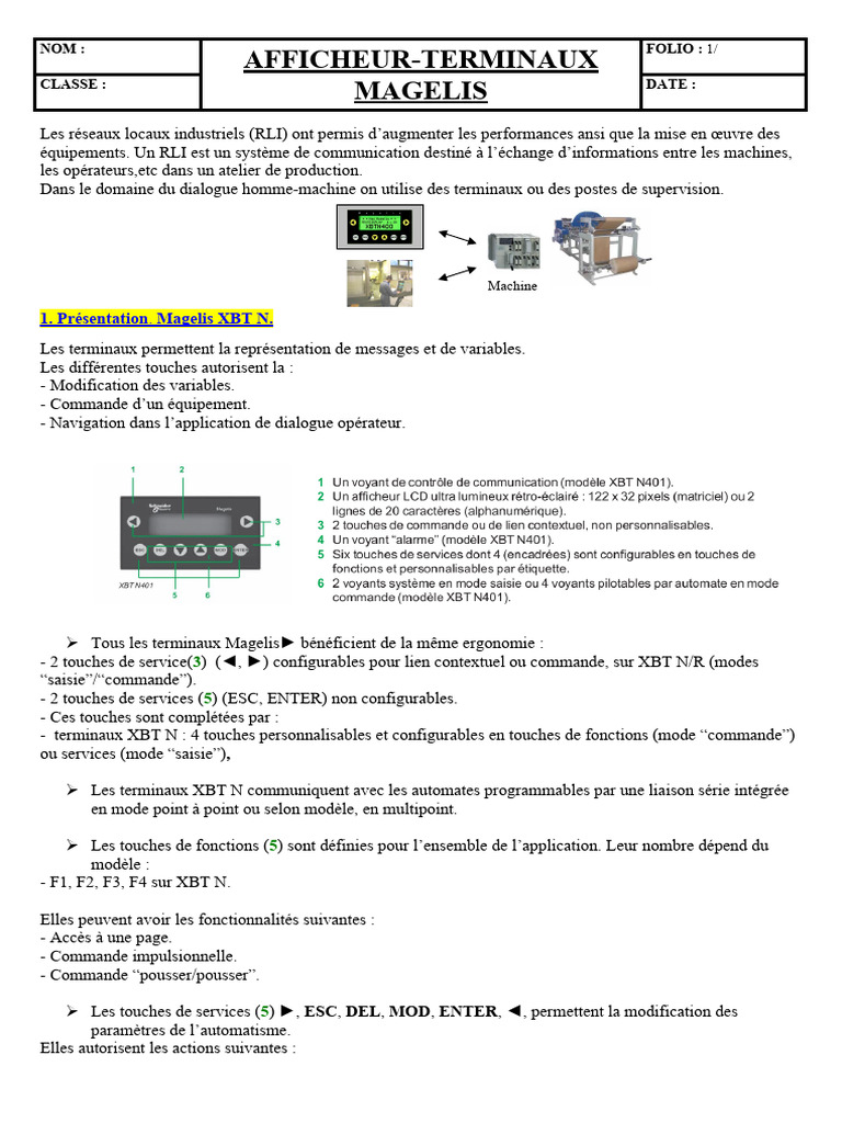 Terminaux Magelis : Guide d'utilisation | PDF | Informatique | Informatique