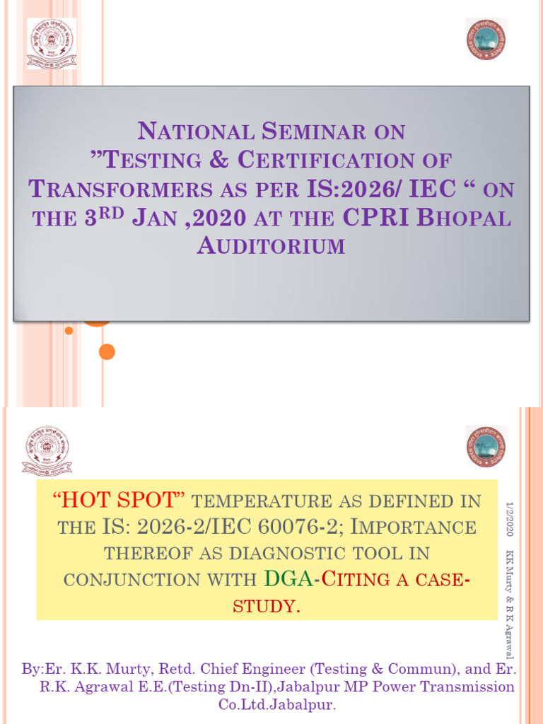 R k agrawal hot spot temperature as defined in the is 2026 2iec