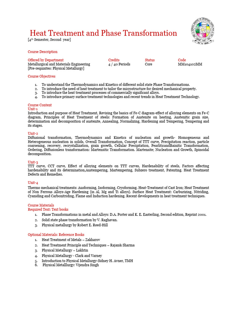 Heat Treatment and Phase Transformations | PDF | Heat Treating | Hardness