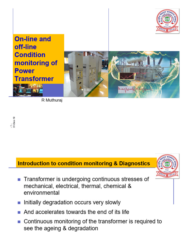 R Muthuraj - On-Line and Off-Line Condition Monitoring of Power ...