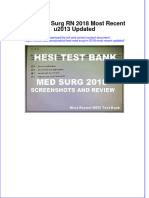 Hesi Med Surg RN 2018 Most Recent Updated