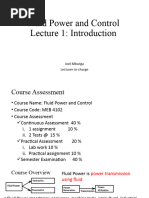 Fluid Power and Control-Lecture 1