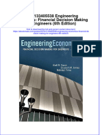 978 0133405538 Engineering Economics Financial Decision Making For Engineers 6th Edition
