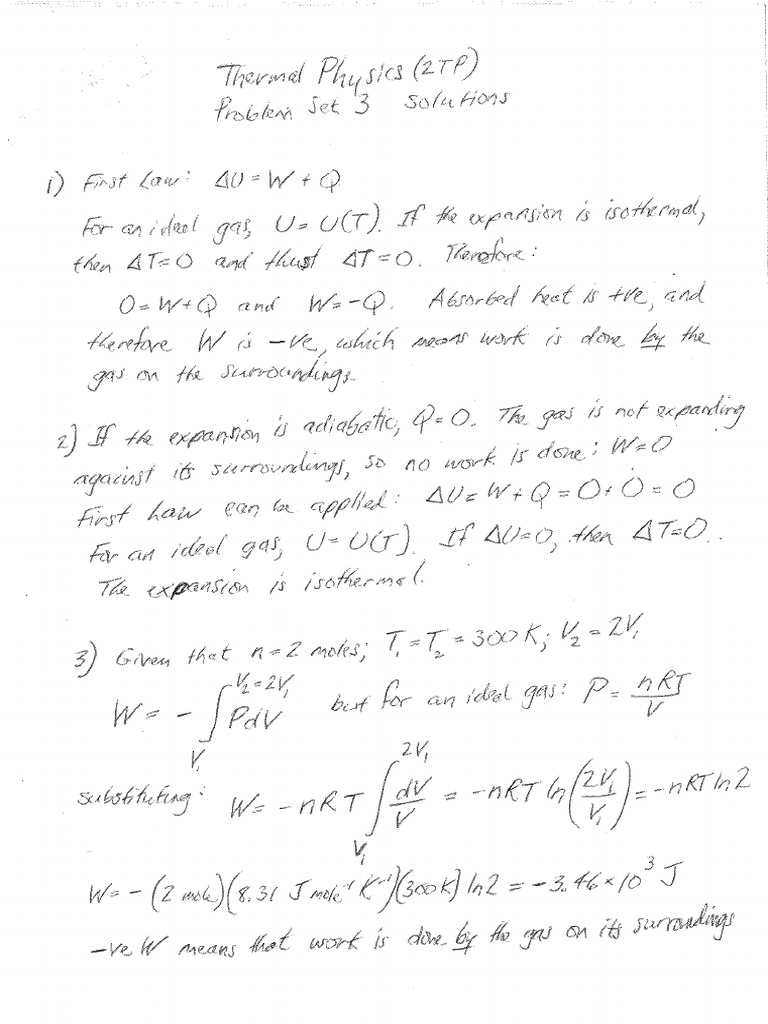 Solutions Problem Set 3 | PDF