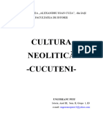 Cultura Neolitică - Cucuteni-: Universitatea ,,alexandru Ioan Cuza", Din Iași Facultatea de Istorie