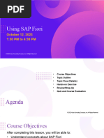 Using SAP Fiori - Training Presentation - D.2