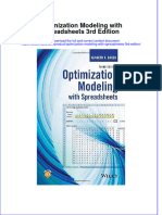 Optimization Modeling With Spreadsheets 3rd Edition