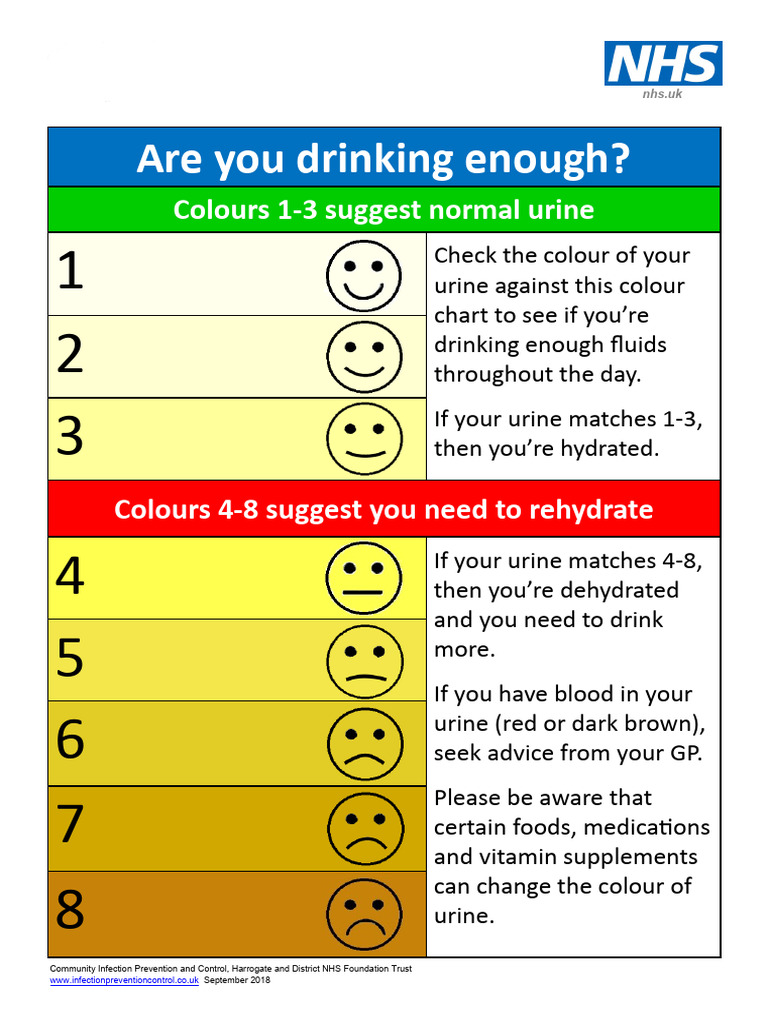 Urine Colour Guide For GPs | PDF | Dehydration | Health Sciences