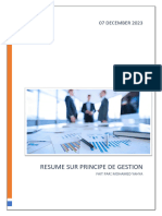 Resumé Sur Principe de Gestion