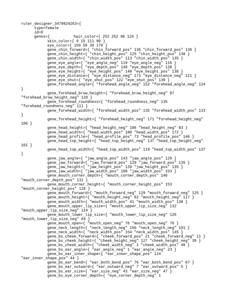 Female Character DNA in CK3 | PDF