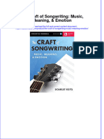 The Craft of Songwriting Music Meaning Emotion