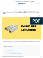 Electrical Panel Design - Busbar Size Calculation Chart PDF - Voltage Lab