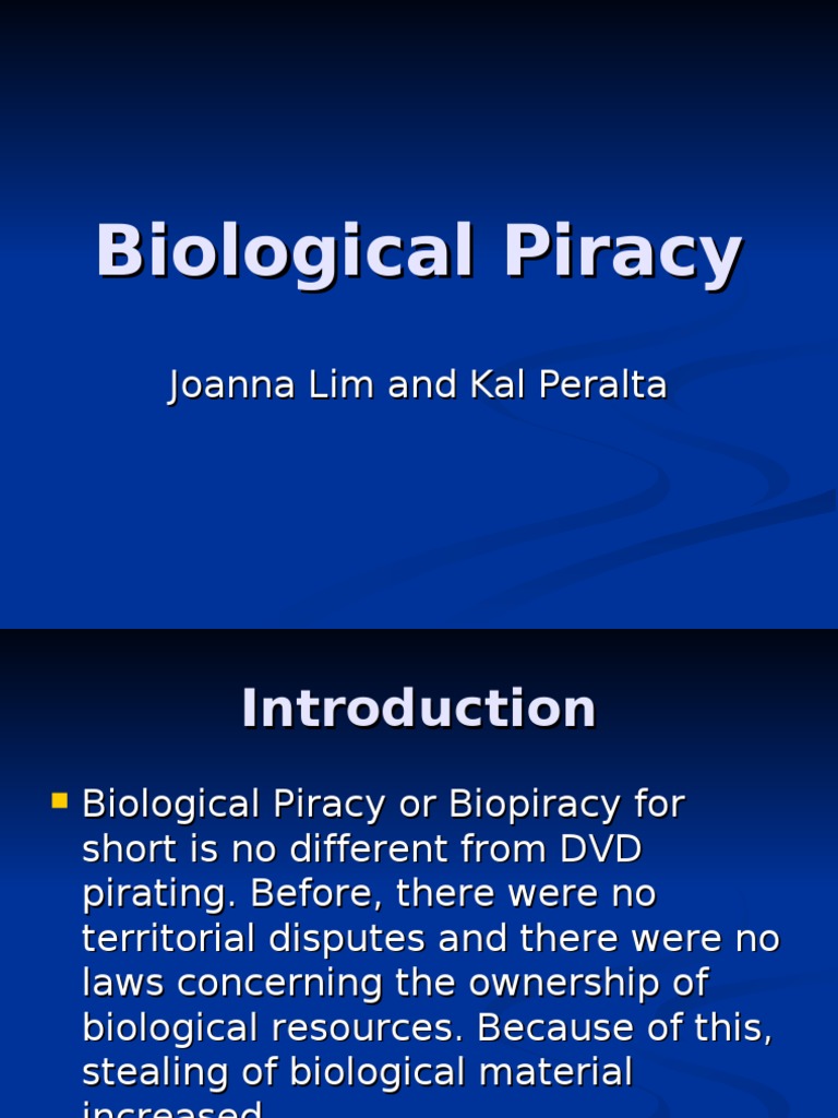 Bio Piracy | PDF | Intellectual Works | Monopoly (Economics)