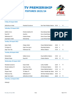 DSTV Premiership Fixtures 2023 2024 Season