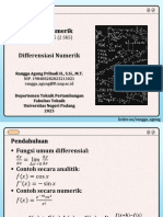 Metode Numerik - 14. Diferensiasi Numerik