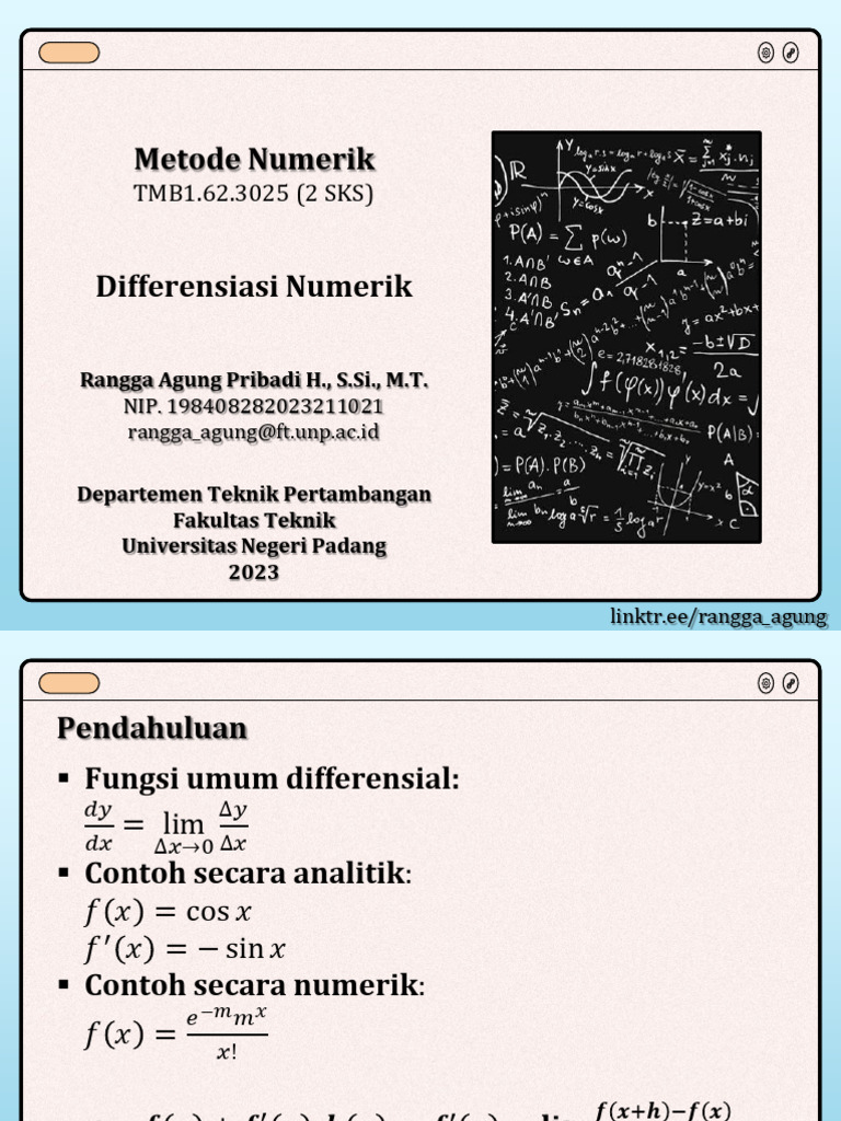 Metode Differensiasi Numerik | PDF