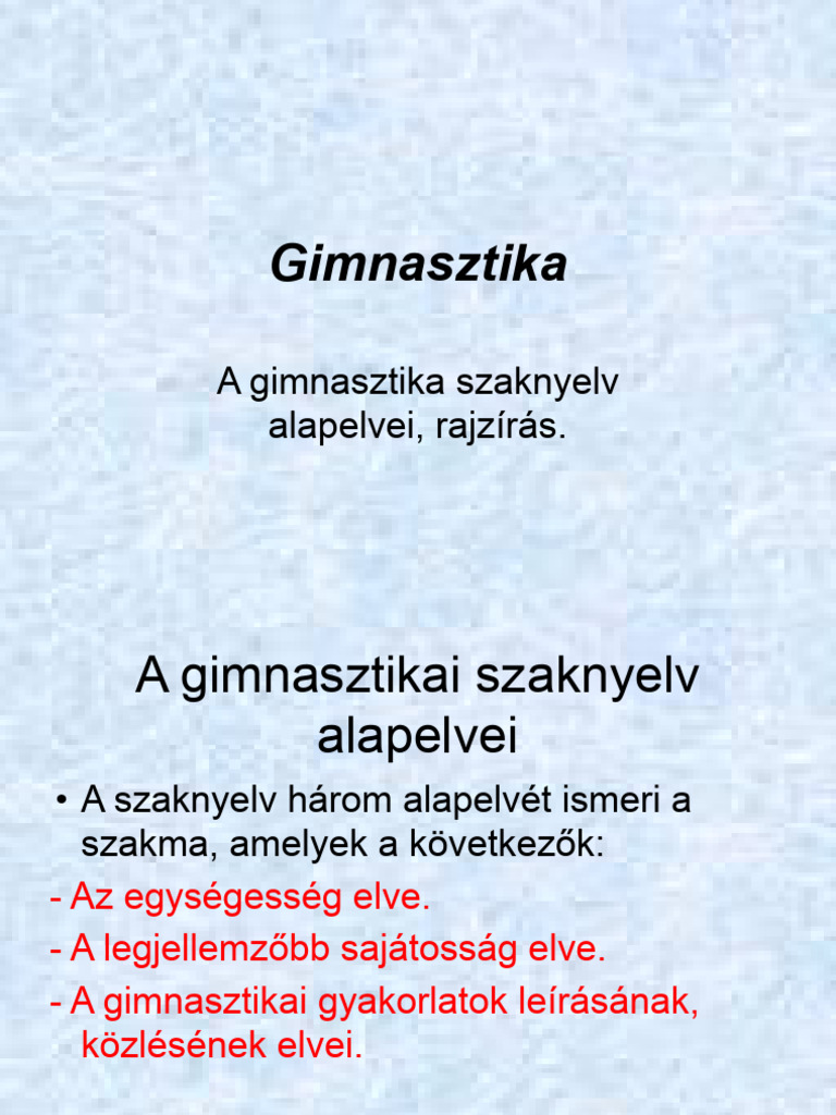 Gimnasztika - Rajzírás | PDF