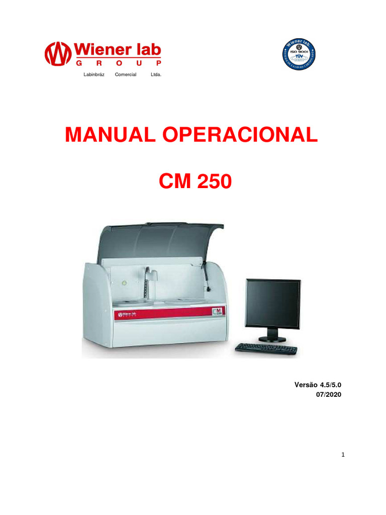 Manual Operacional CM 250 Versões 4.5 e 5.0 | PDF