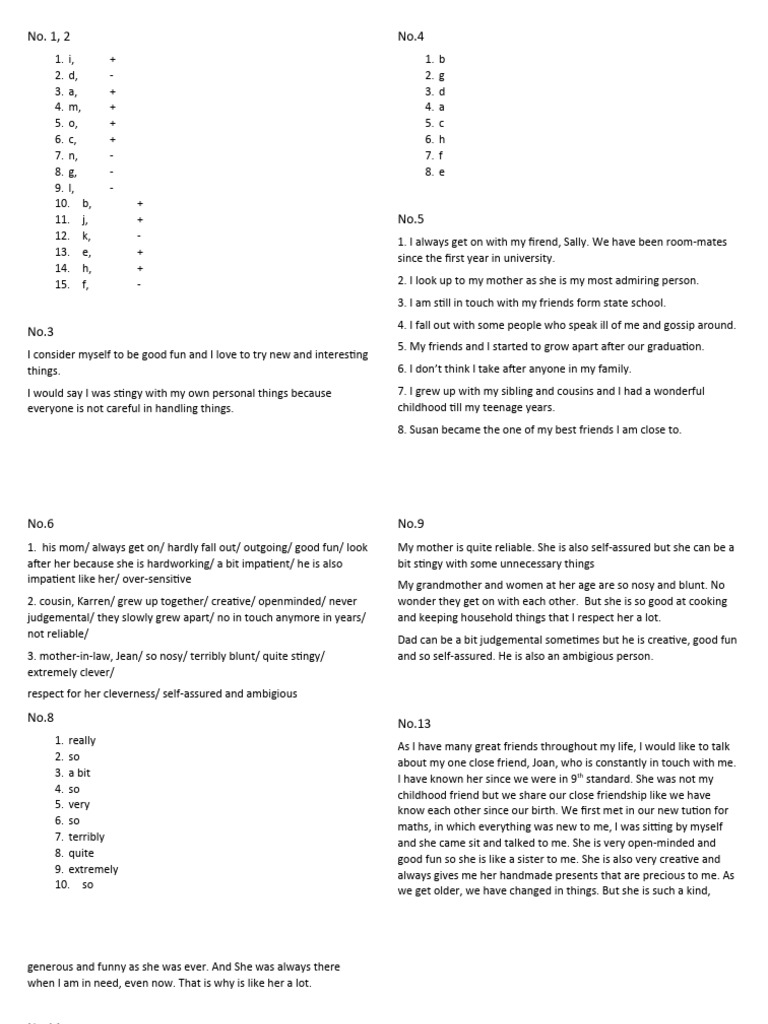 Unit 1 Answers | PDF