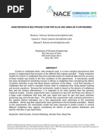 Sand Erosion in Multiphase Flow For Slug and Annular Flow Regimes