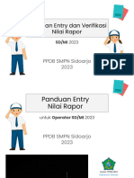 Panduan Entry Nilai Rapor SD MI PPDB SMP 2023