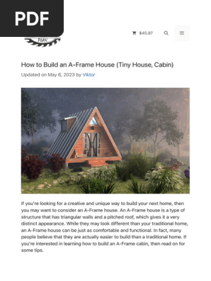 How to Build an a-Frame House (Tiny House, Cabin) - TheDIYPlan