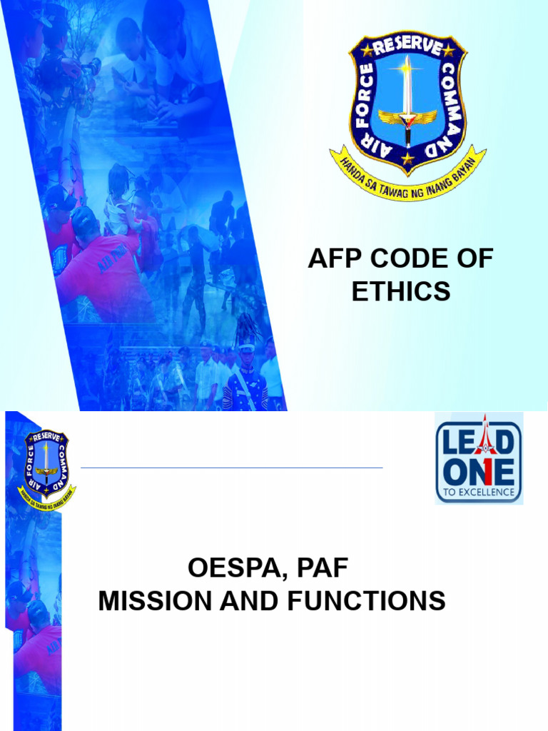 AFP Code of Ethics and Core Values | PDF | Morality | Human Rights
