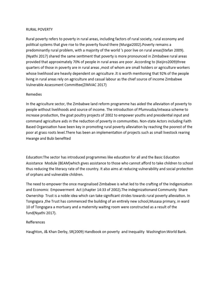 Rural Poverty Report Pdf