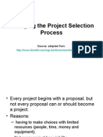 Managing The Project Selection Process