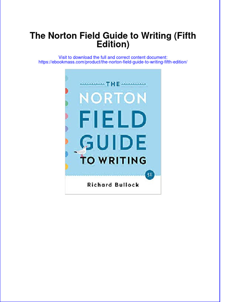 The Norton Field Guide To Writing Fifth Edition PDF