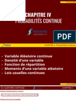 Chapitre 4 - Probabilités CONTINUE