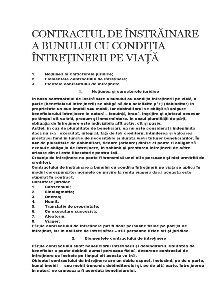 COntractul de Instrainare | PDF