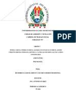 Universidad Estatal Del Sur de Manabí Unidad de Admisión Y Nivelación Carrera de Trabajo Social Paralelo "D"