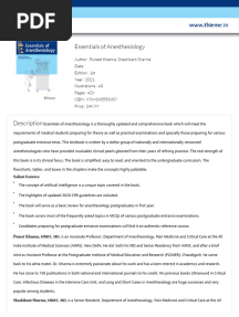 Essentials of Anesthesiology 