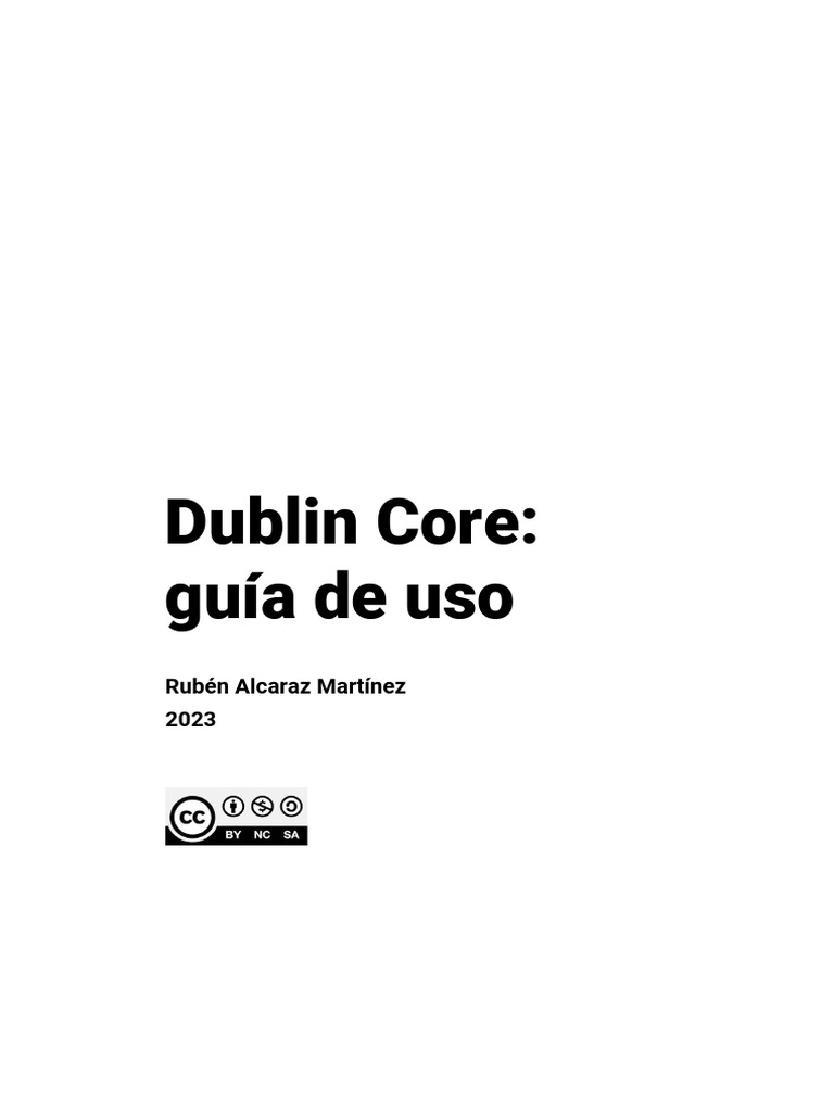 Guía de Uso del Dublin Core | PDF | Metadatos | Informática